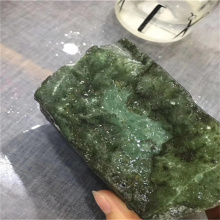 琳轩缅甸翡翠原石毛料玉石直播拍卖会卡冰飘色断口料色阳色辣