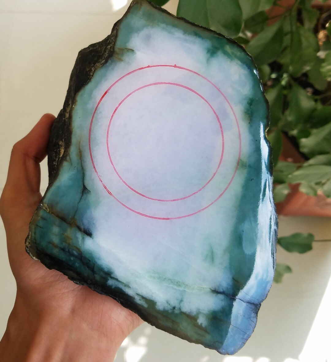 老坑南奇精?品手镯料5.2公斤皮壳好沙细皮壳非常紧凑糯冰底种