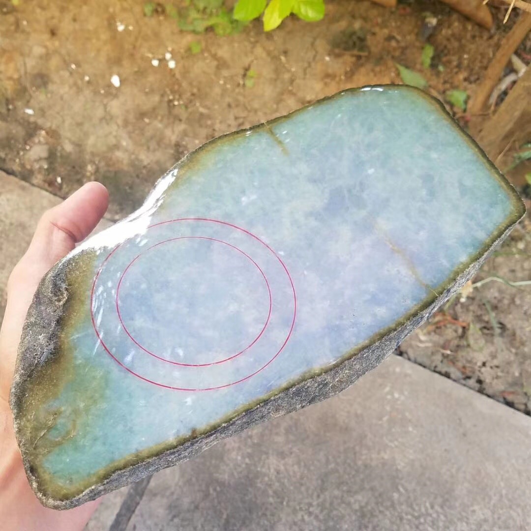 秒杀价6800得莫西沙精?品手镯料3.3公斤皮壳好沙细皮壳非