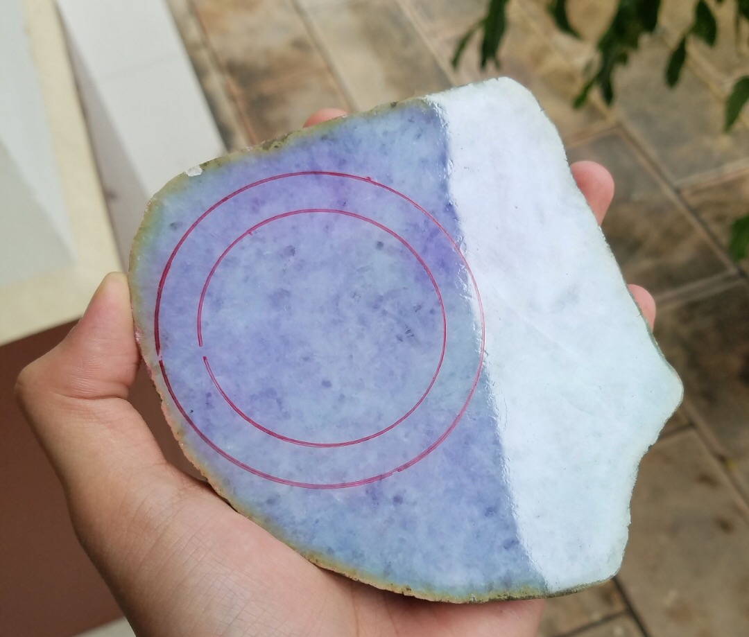 莫西沙精品改口手镯料3.65公斤种老紫罗兰色泽艳丽灵性动人超