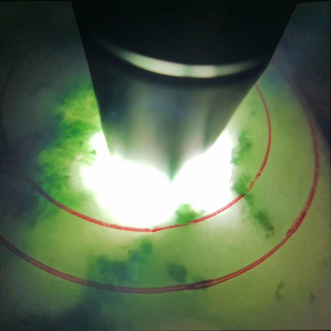 秒杀价8600得莫西沙精品改口手镯料2.3公斤种老满满的飘蓝