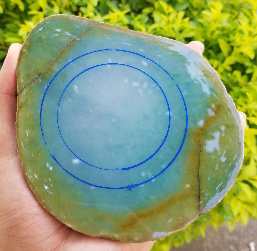 老坑莫西沙精品改口手镯料2.4公斤种超级老刚性足敲声清脆玉质