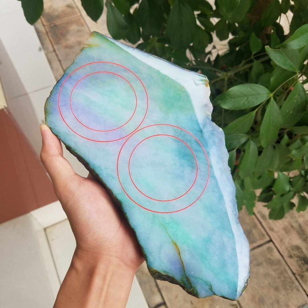 老坑莫西沙改口手镯料4.5公斤化冰春带彩春浓彩艳种老起荧光水