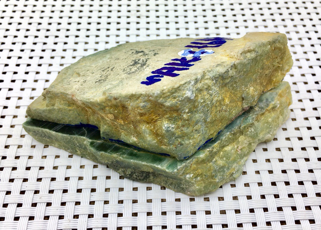 秒杀价5588得337克莫西沙改口冰种蓝水雪花棉改口料冰底老