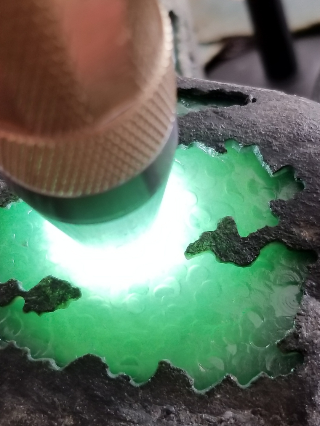 秒杀价3988得85克莫西沙脱沙冰蓝水颜色艳冰味十足可赌挂件