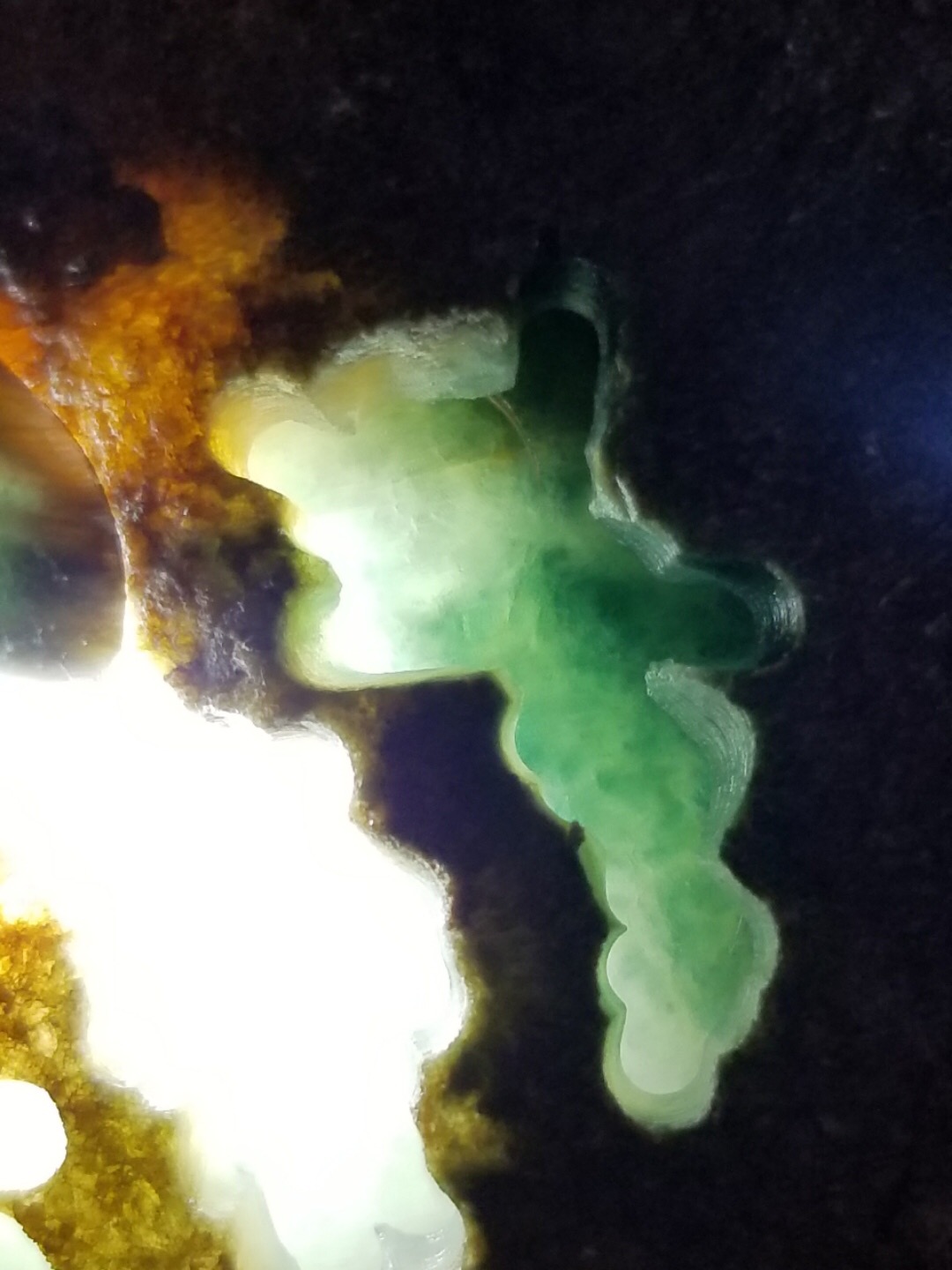 秒杀价2388得新货4.2公斤老坑莫西沙开口冰种飘花嘿嘿飘花