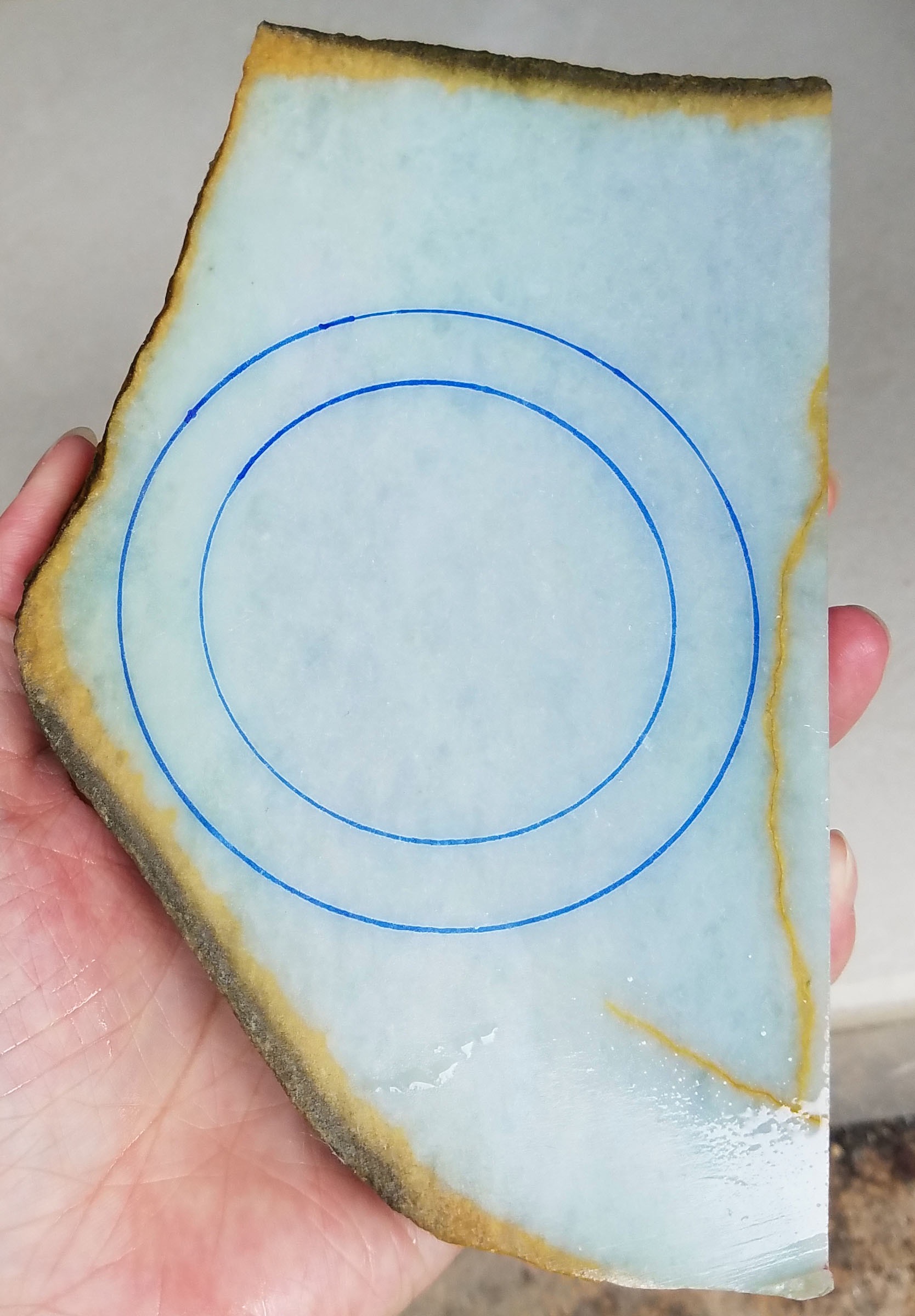 上新捡漏价2688得莫西沙改口手镯片料0.70公斤料子还没