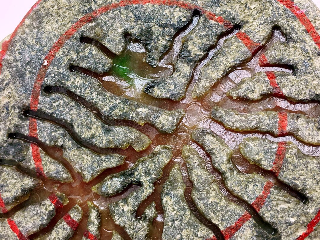 不议价3688得500克南齐开窗黄加绿挂件大牌料皮壳完整品相