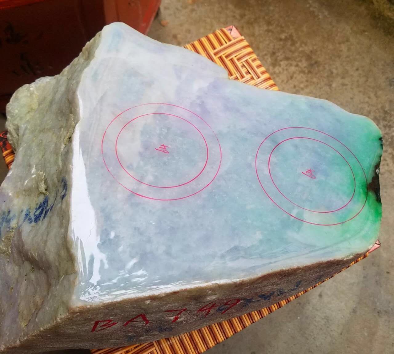 BA74920公斤老坑木那手镯料莹润光滑质地细腻一大抹辣色亮