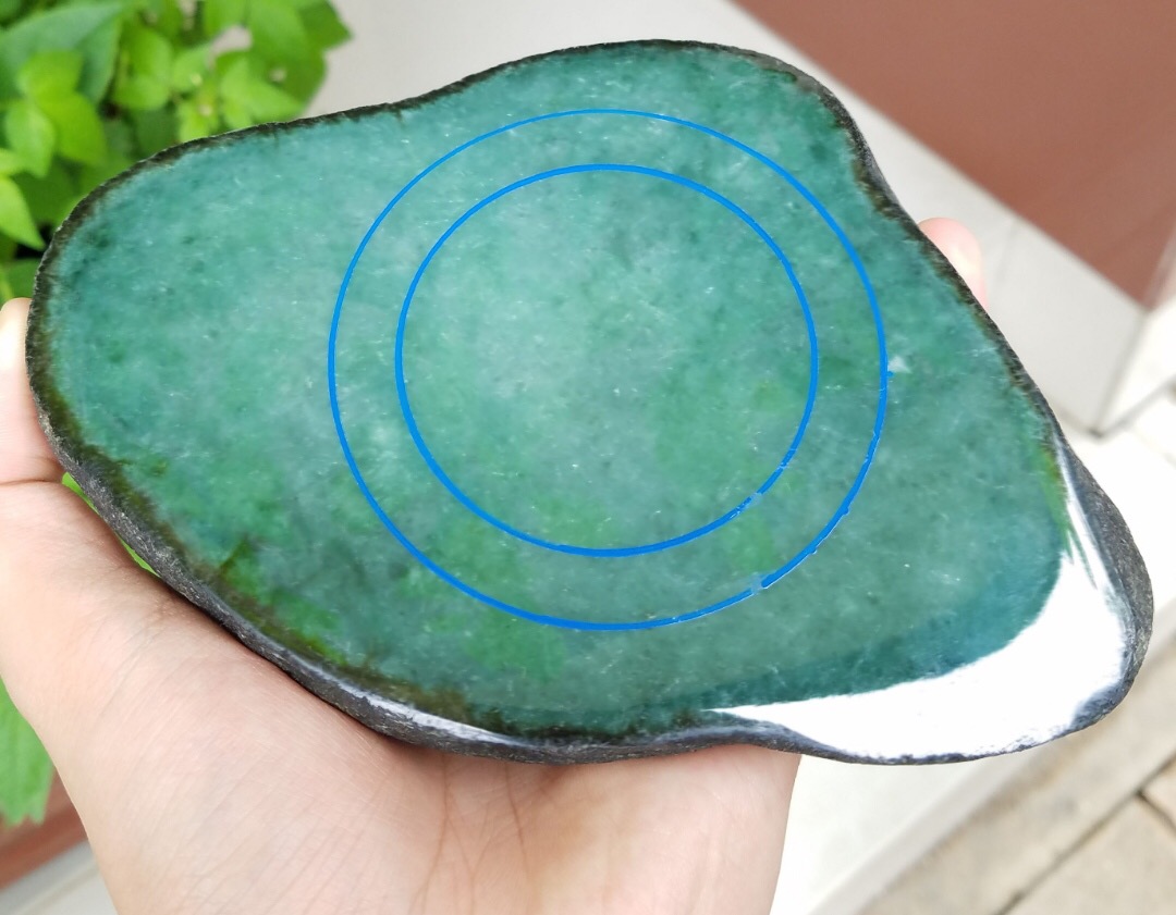 秒杀价5500得莫西沙改口手镯料1.70公斤浓郁的底色细腻干