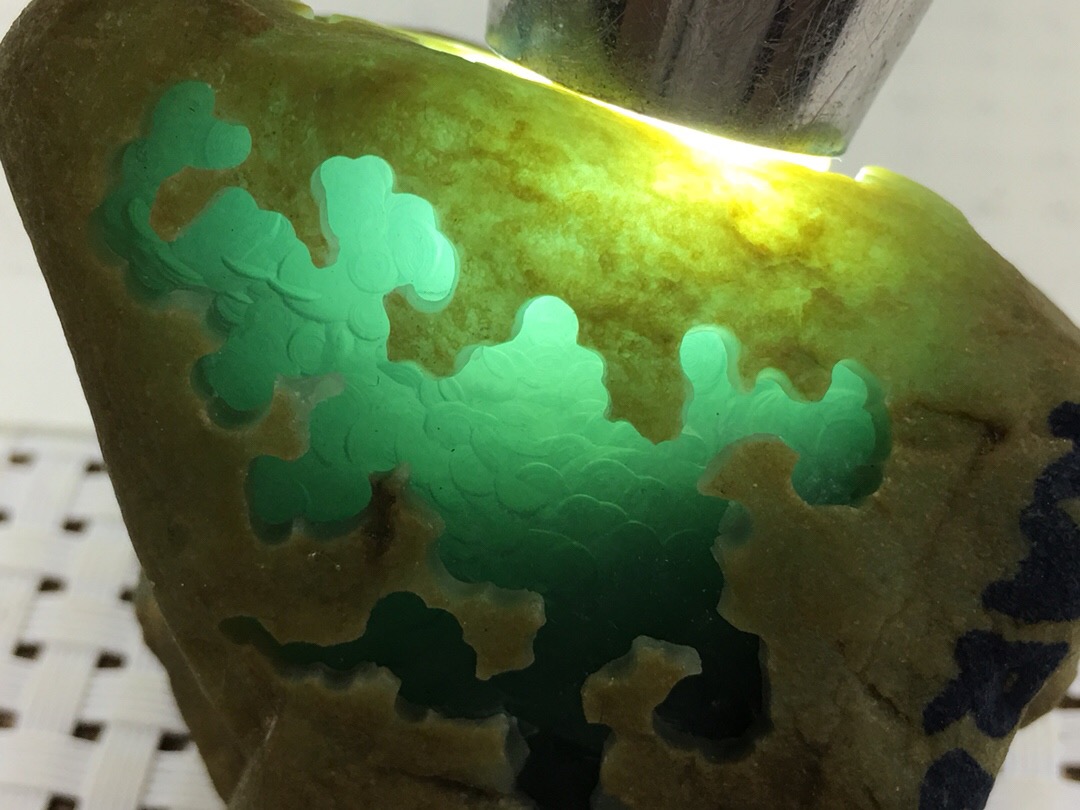 150克达摩砍水石开窗冰晴底精品料老坑达摩砍水石皮壳光滑细腻