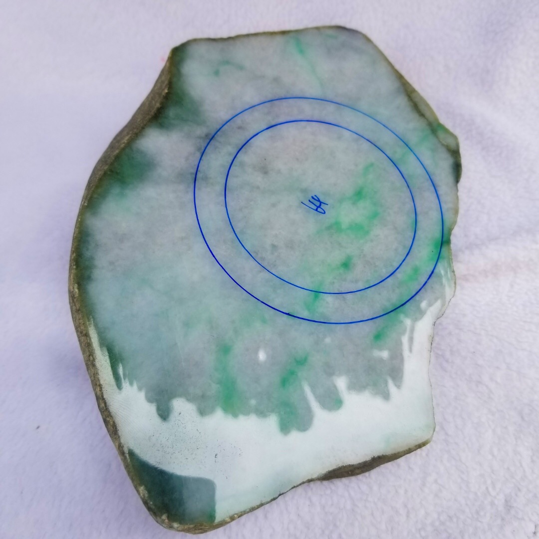 BH219莫西沙手镯料3.24公斤飘色花底色辣辣的底子干净肉