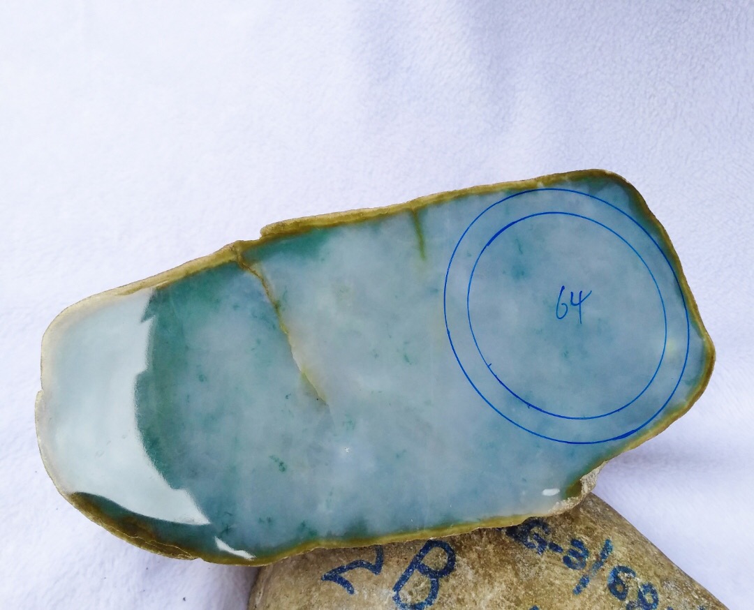 BZ1228莫西沙手镯料4.5cm化冰淡紫带飘花底子纯净肉质