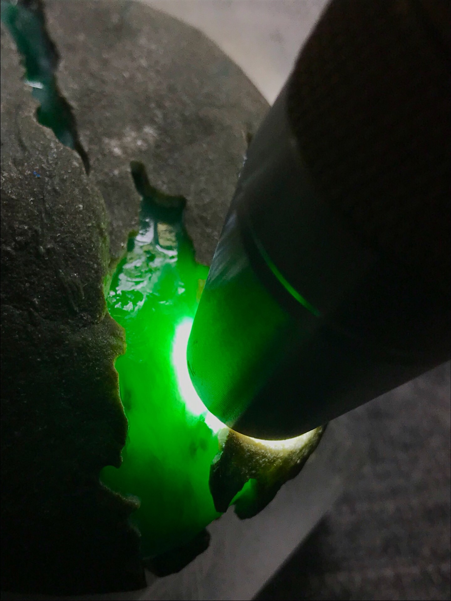 546g南奇大面积开窗色料打灯冰阳绿全身开窗种老水长皮紧肉细