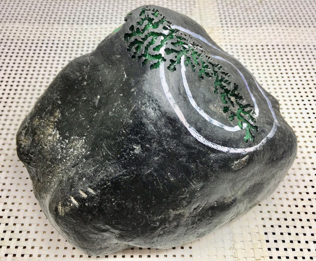 2.95公斤 16-12-8cm 老莫湾基蜡皮壳色带开窗满色