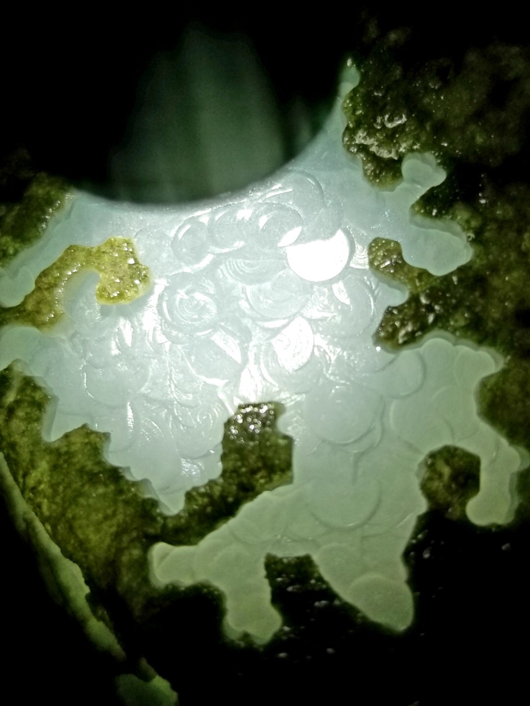 秒杀价2688得新货0.3公斤老坑莫西沙冰种一坨嘿嘿够冰了吧