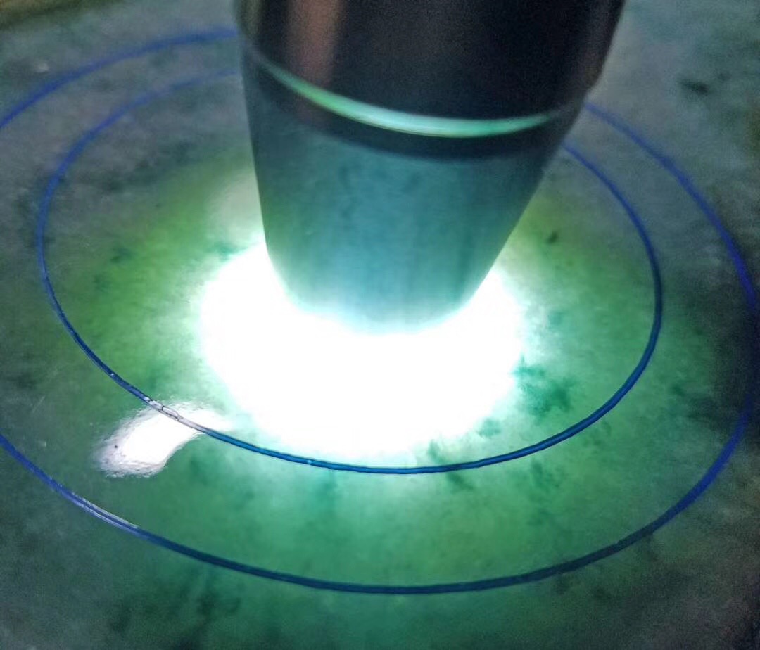 老坑莫西沙精品手镯3.92公斤老紧凑清底飘蓝花玉质超级细润起