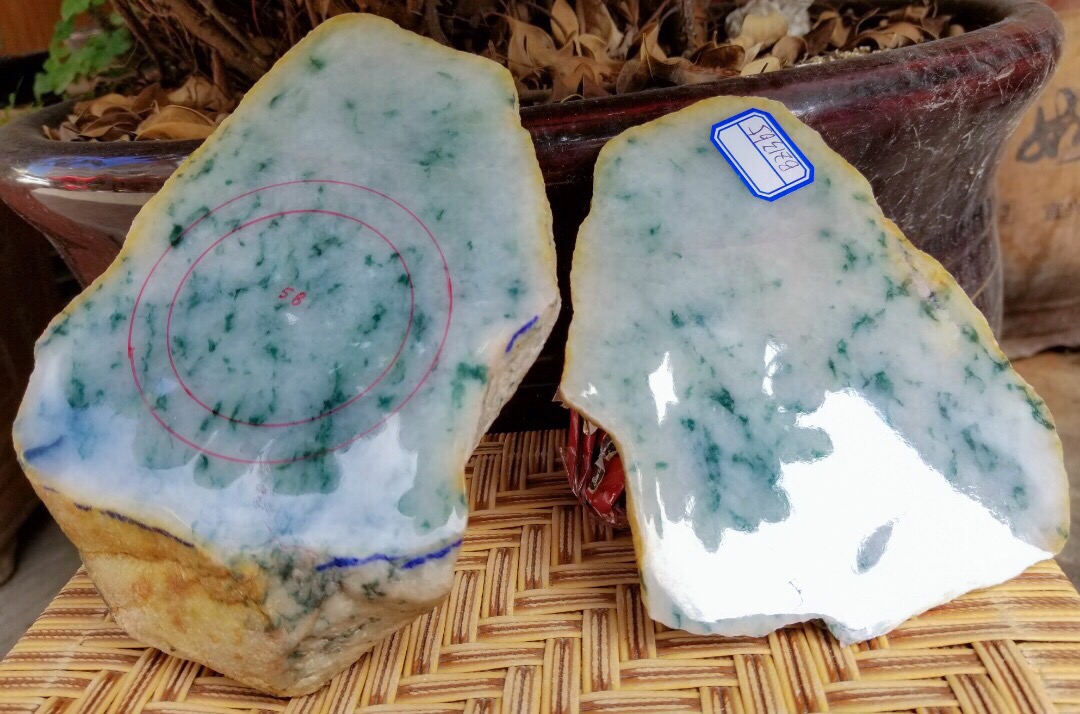 新货BZ1365老坑木那手镯料1.72公斤满满的飘花底种老