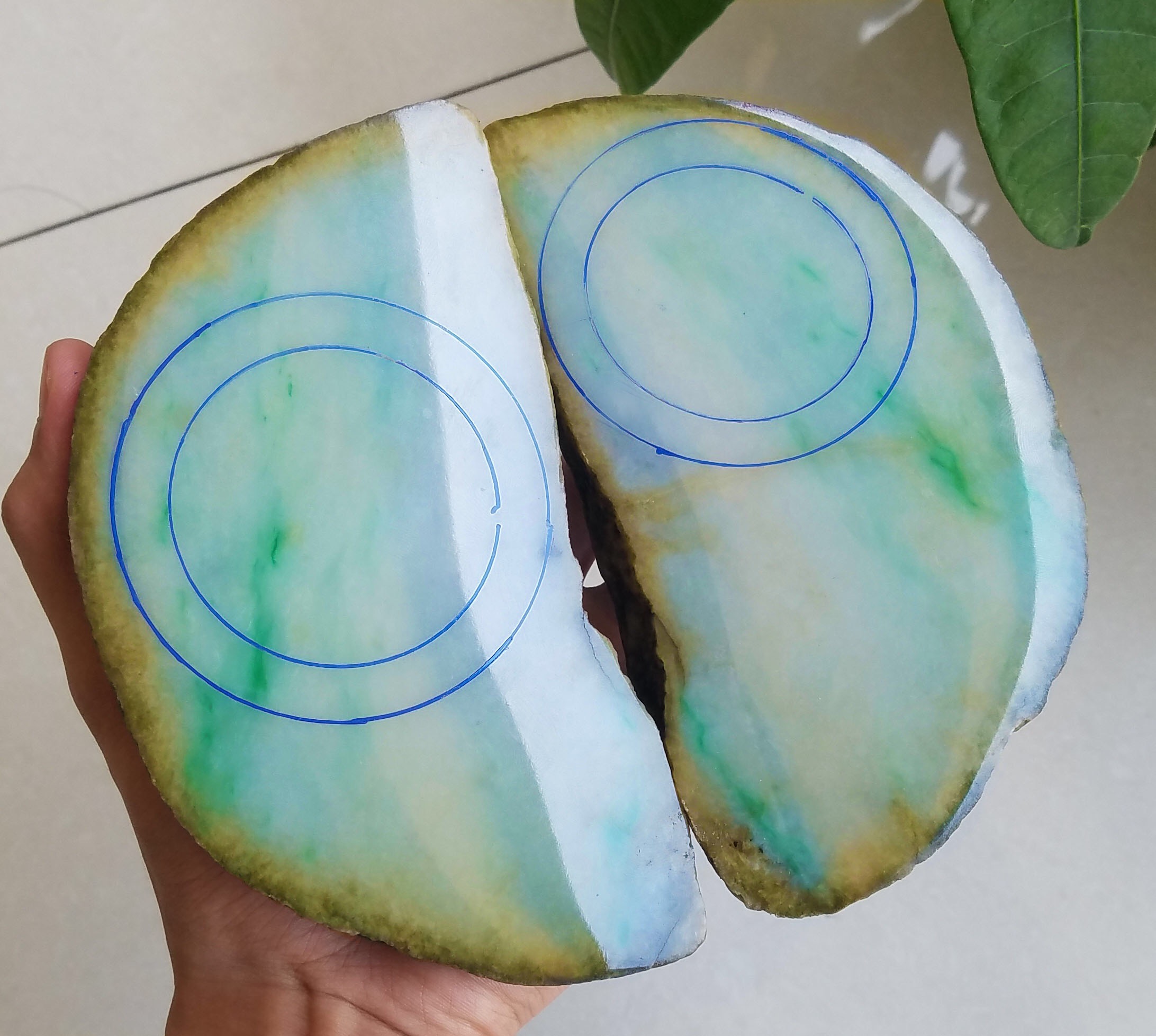 秒杀价7800得南奇改口手镯料1.44公斤种老水头长肉质特别