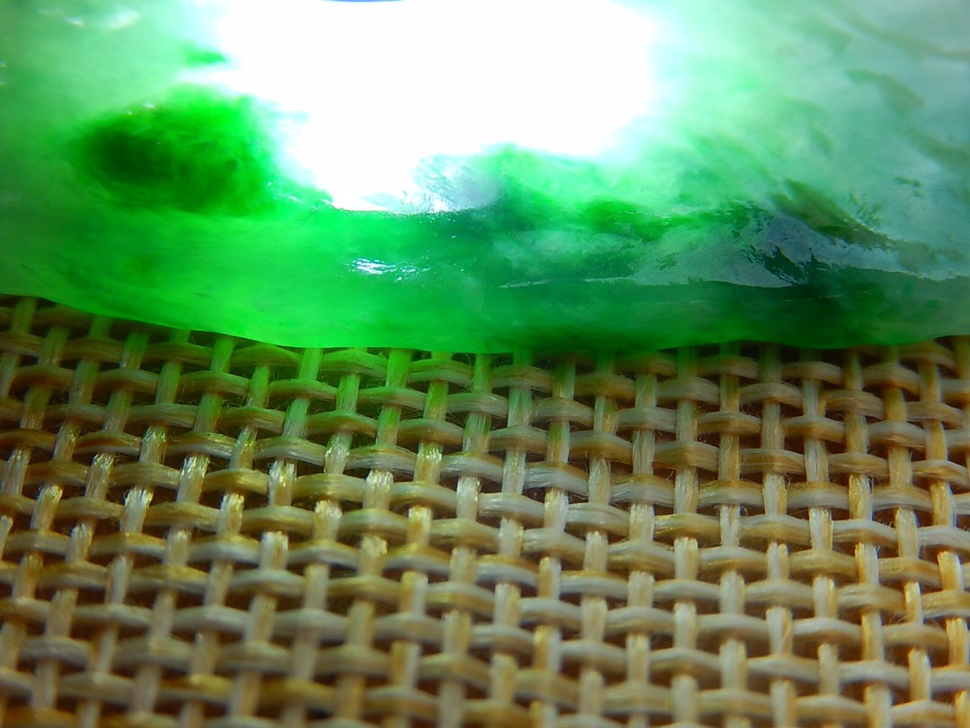 秒杀价1280得L75飘绿俏色料种老水头好飘绿鲜艳最大尺寸6