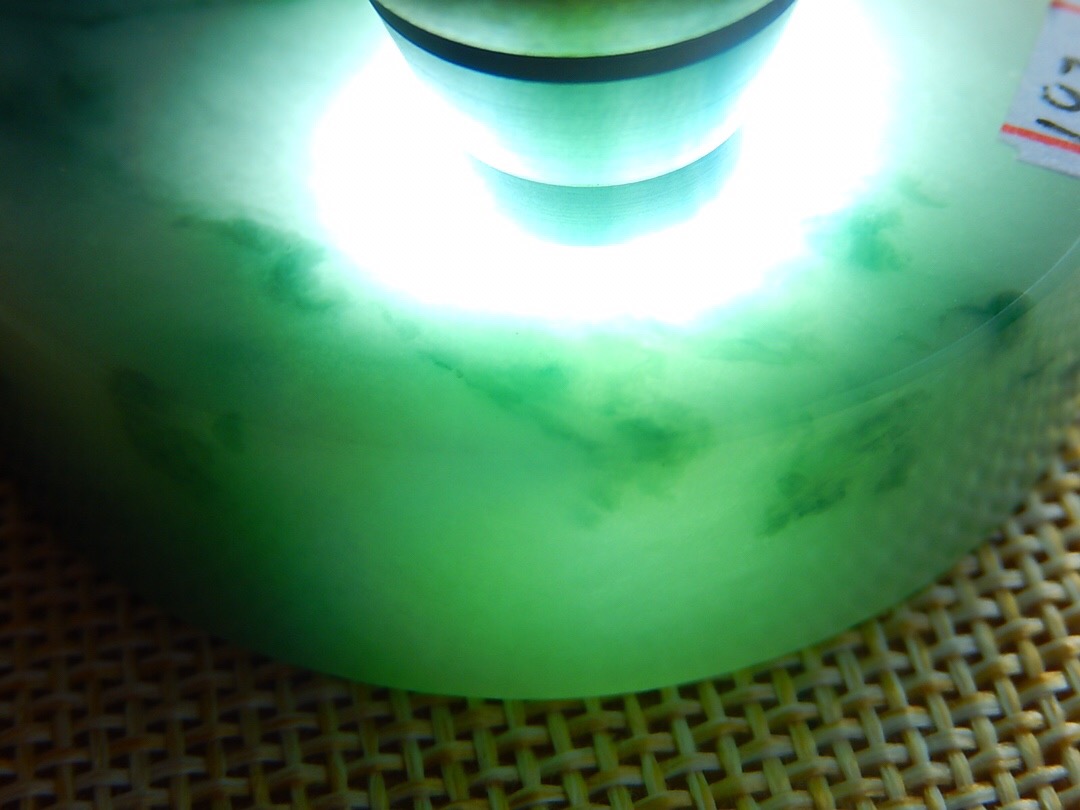 秒杀价1580得L97飘花料子种老水头好飘花鲜艳最大尺寸54