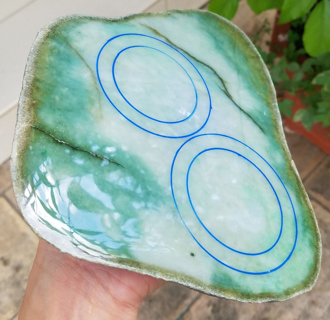 上新秒杀价2988得莫西沙改口手镯料1.86公斤浓浓的底色种