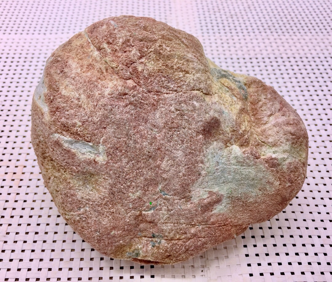 1.75公斤 12-11-6cm 老坑红皮木纳开窗满色化冰底