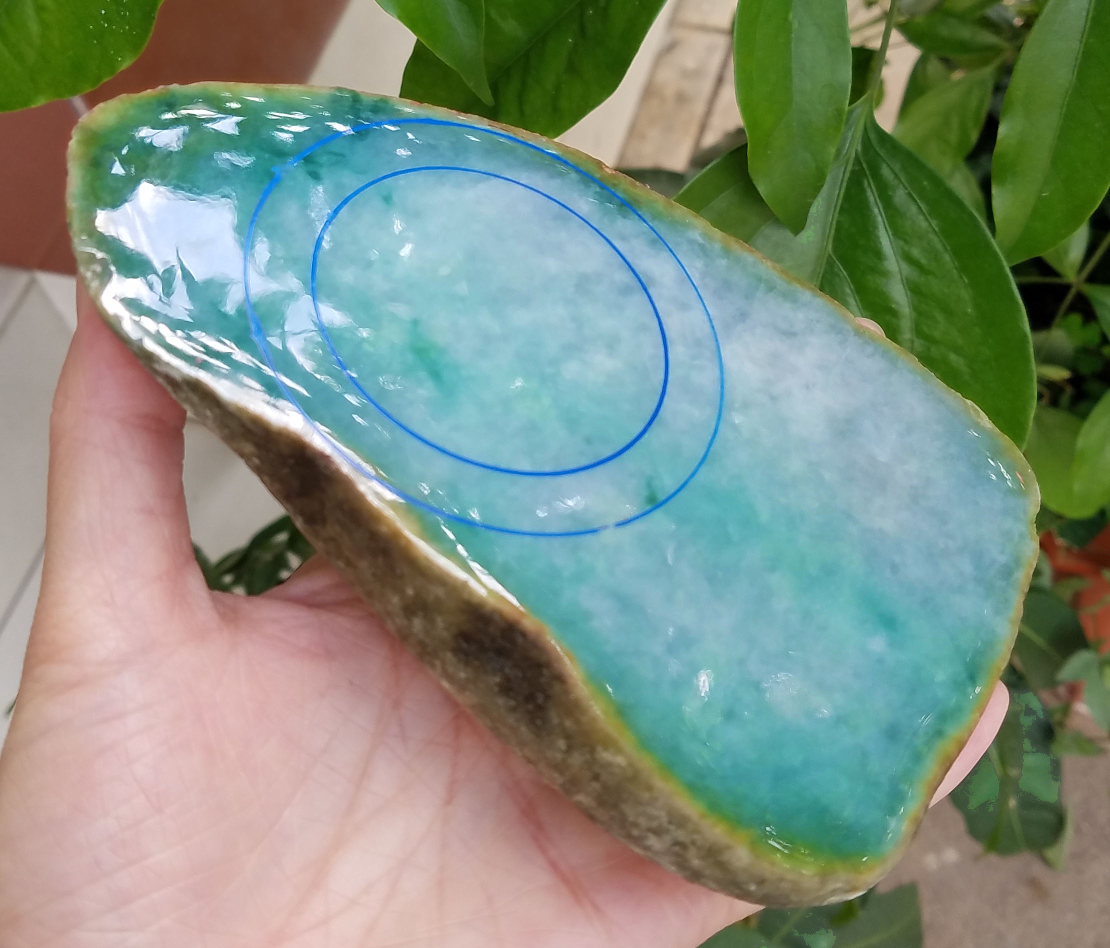 上新莫西沙精品改口手镯料2.66公斤糯冰底种超级老玉质超级细