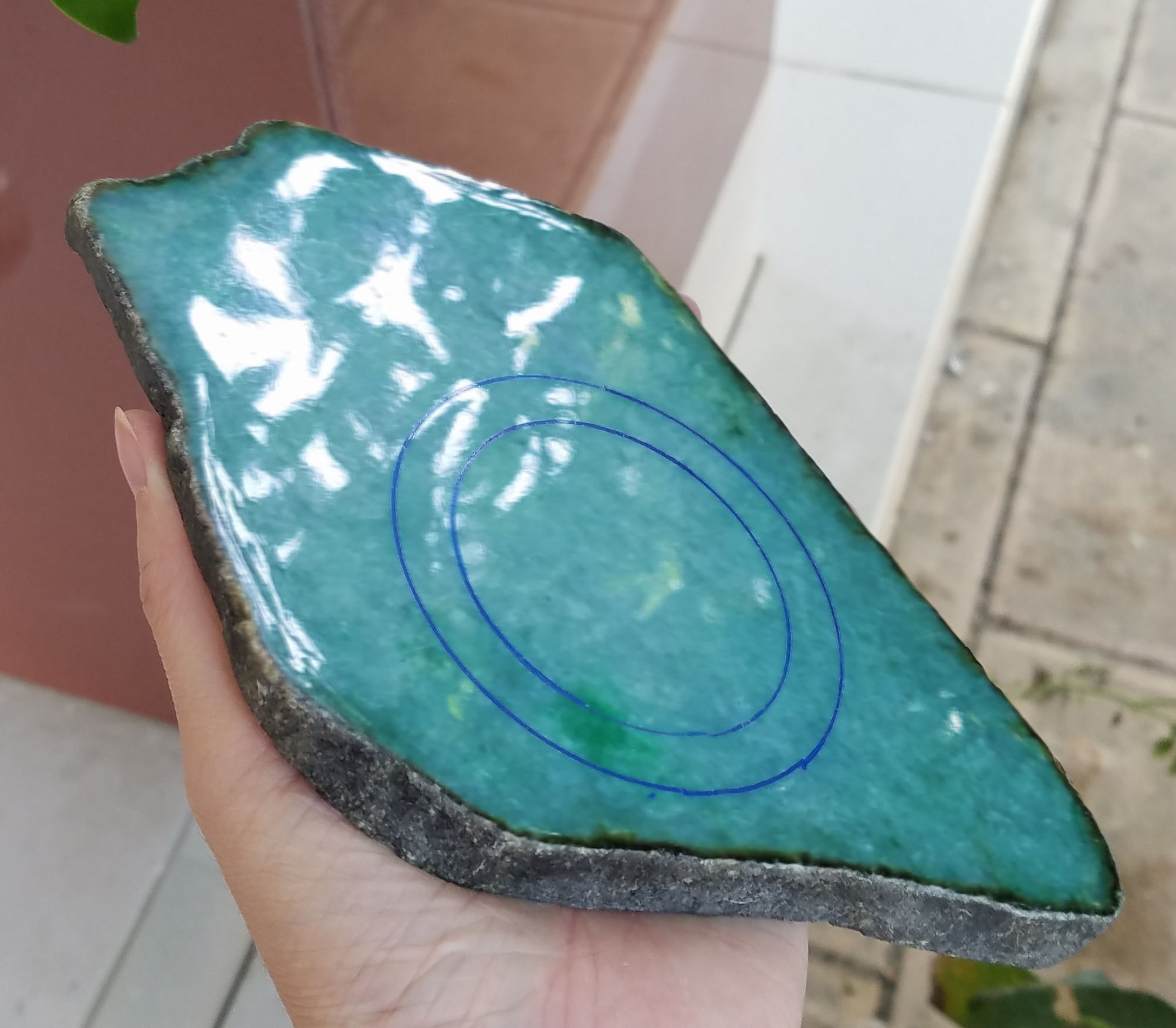 上新捡漏价4988得莫西沙精品改口手镯片料0.6公斤有底色飘