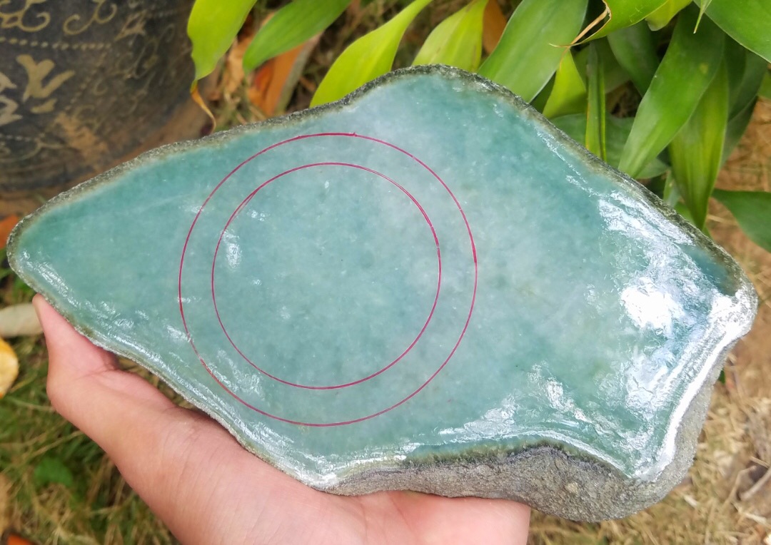 老坎莫西沙手镯改口半明料2.45公斤种老糯冰底肉细浓浓的底色