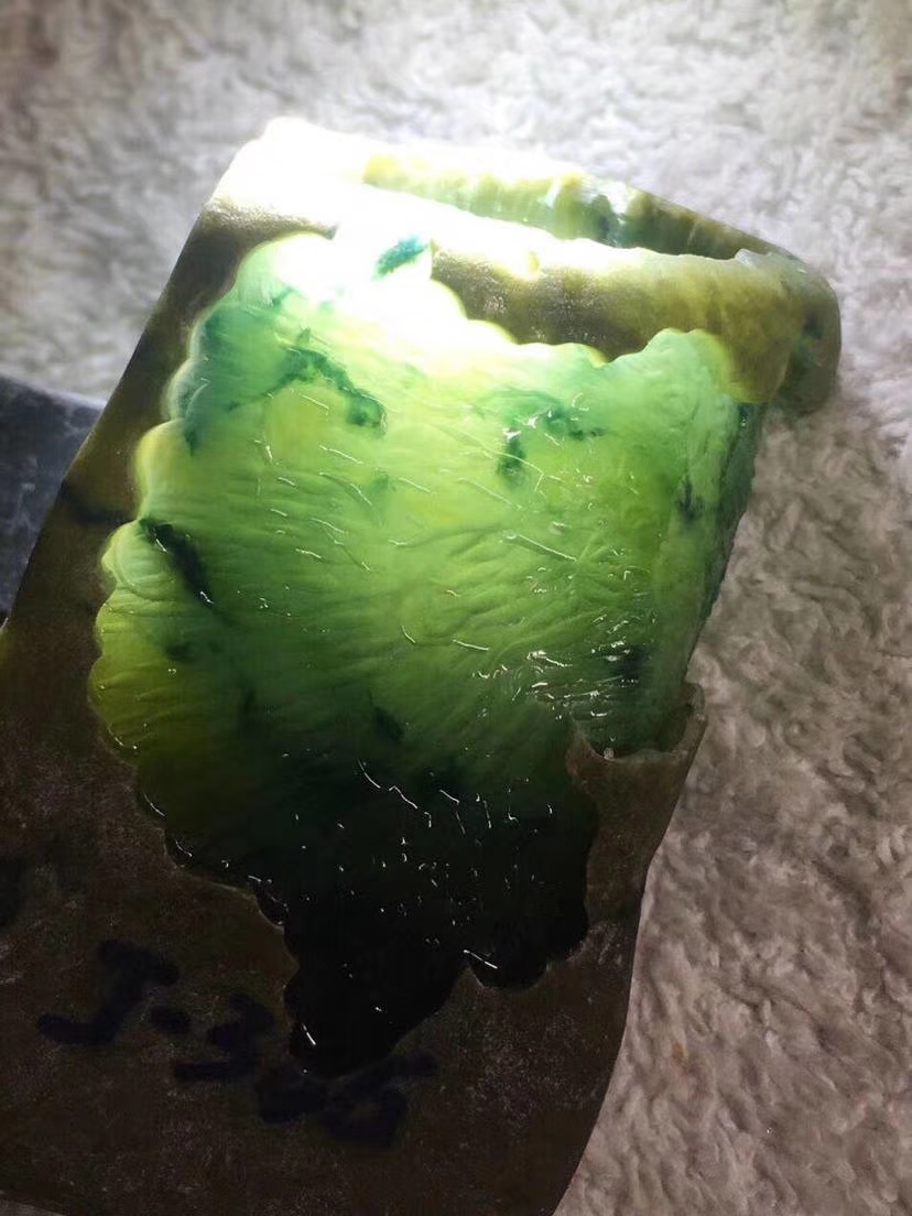 J-386南奇正场冰飘蓝花自然光下发黑实物更漂亮大面积开窗没