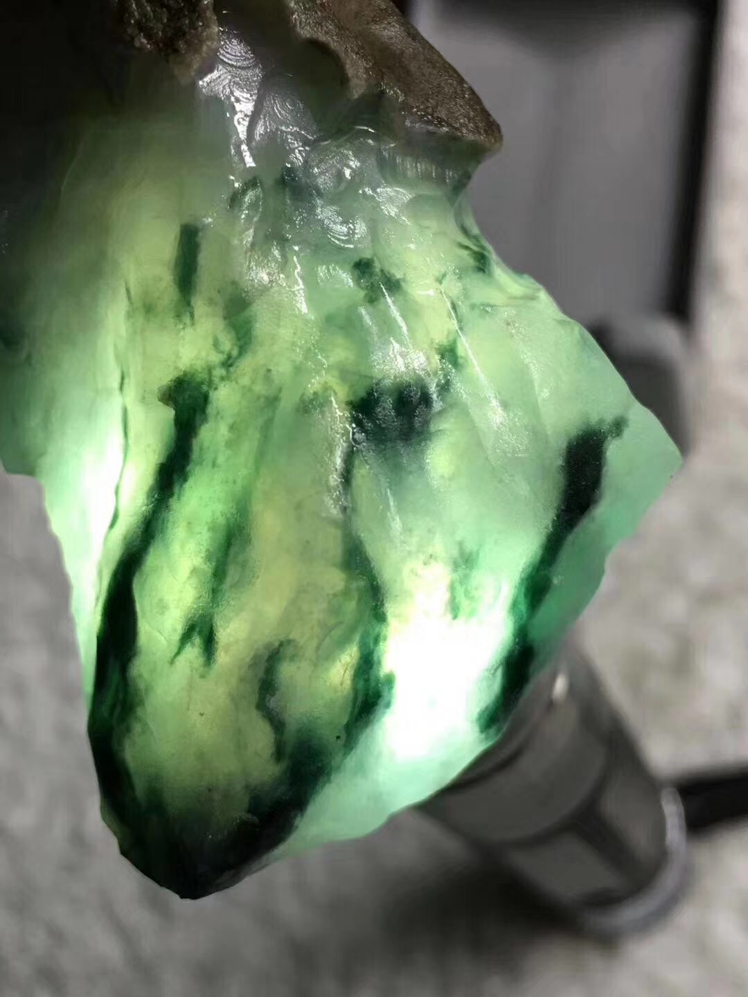J-1043后江皮都给您扒干净了出货无风险糯冰飘蓝花挂件妥妥