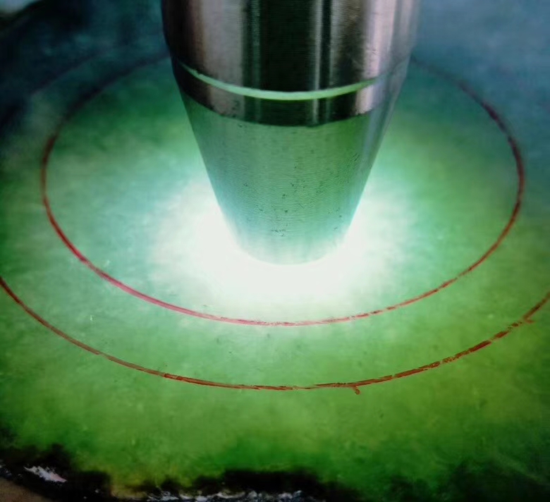 老坑莫西沙场口改口手镯半明料4.45公斤冰底带有底色种老起胶