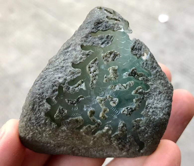 166克莫西沙开窗冰种飘花精品料打灯通透整个不变种底子干净罡