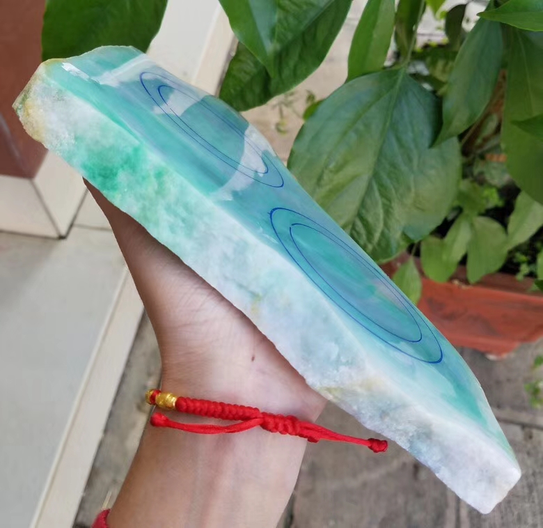 上新老坑木那精品手镯片料1.56公斤皮壳好冰感十足皮壳非常紧