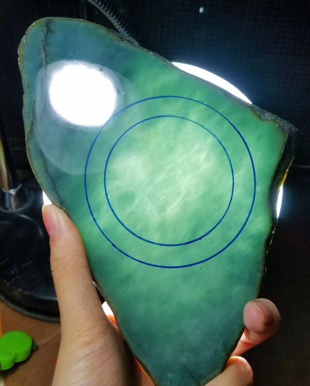 上新秒杀价6999得南奇精品改口手镯片料0.64公斤糯冰晴底