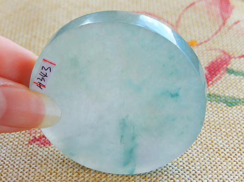 H343冰种飘花种水手镯料片料种老水好飘花生动有意境起荧光起