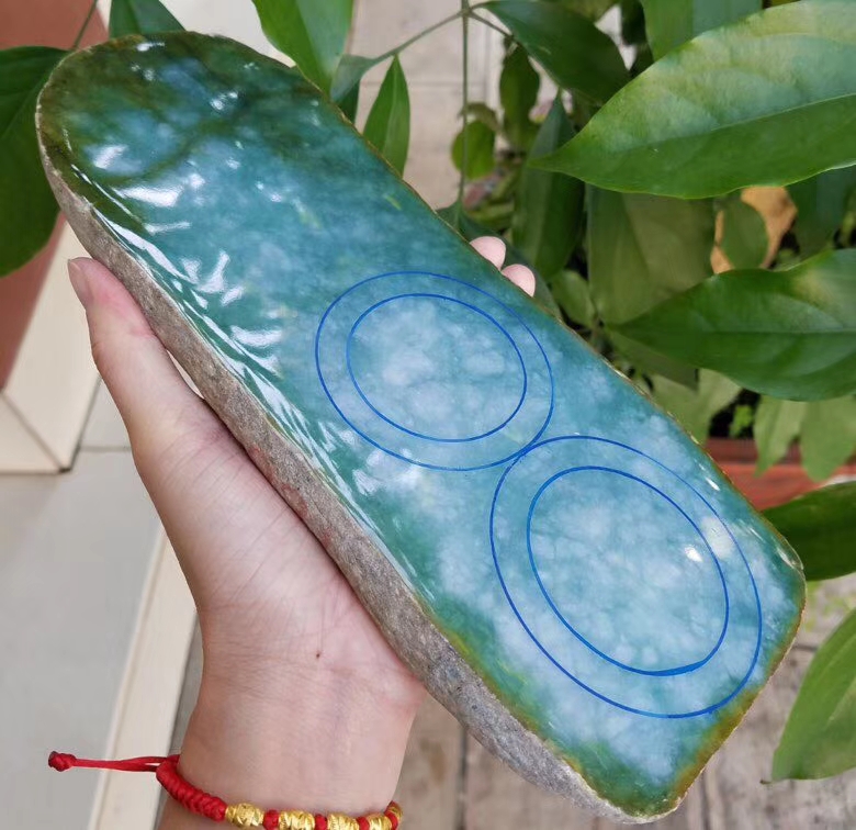 秒杀价8888得老坑南奇改口手镯料4.84公斤皮壳完整紧凑整