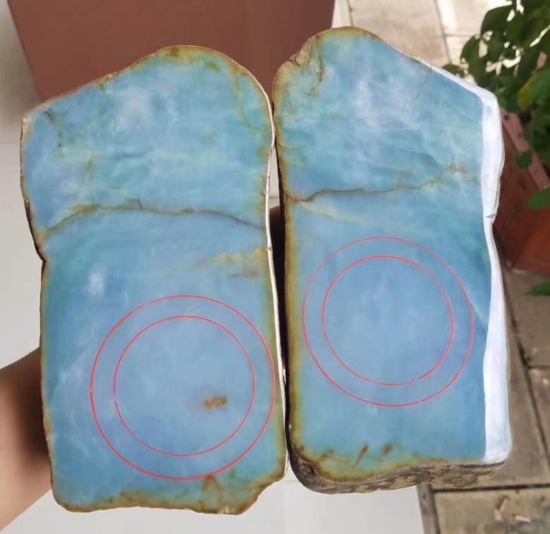 老坑南奇精品改口手镯料5.35公斤淡蓝底冰底种老玉细晴润光滑