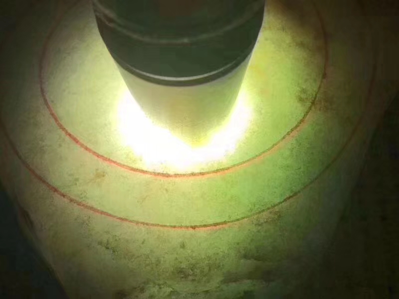 SG317-545g大马坎冰手镯料灯下通透种老肉细有底色对庄