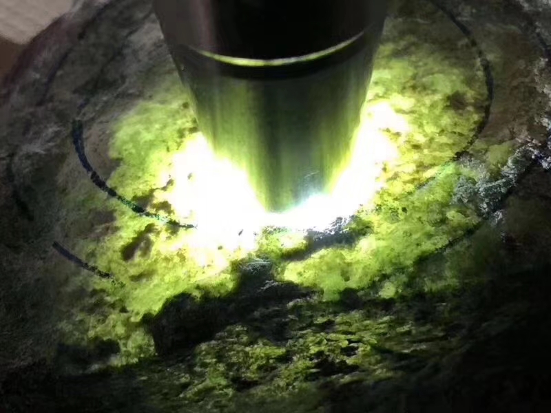 SG320-1.58kg会卡手镯料肉细水足整体通透化底有冰感