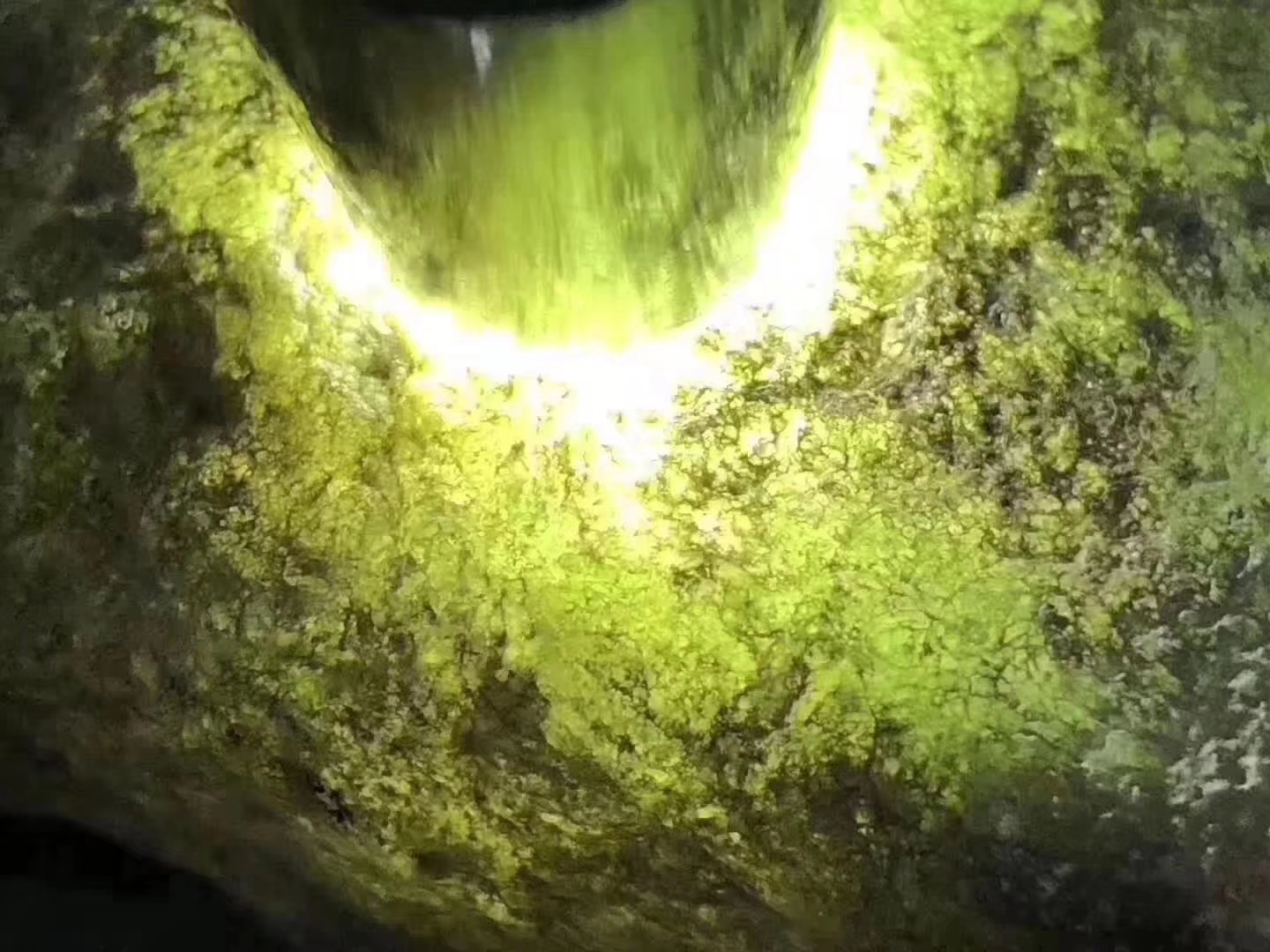 WJ533-1.3kg莫西沙全赌冰种多处已有脱沙表现灯下通透