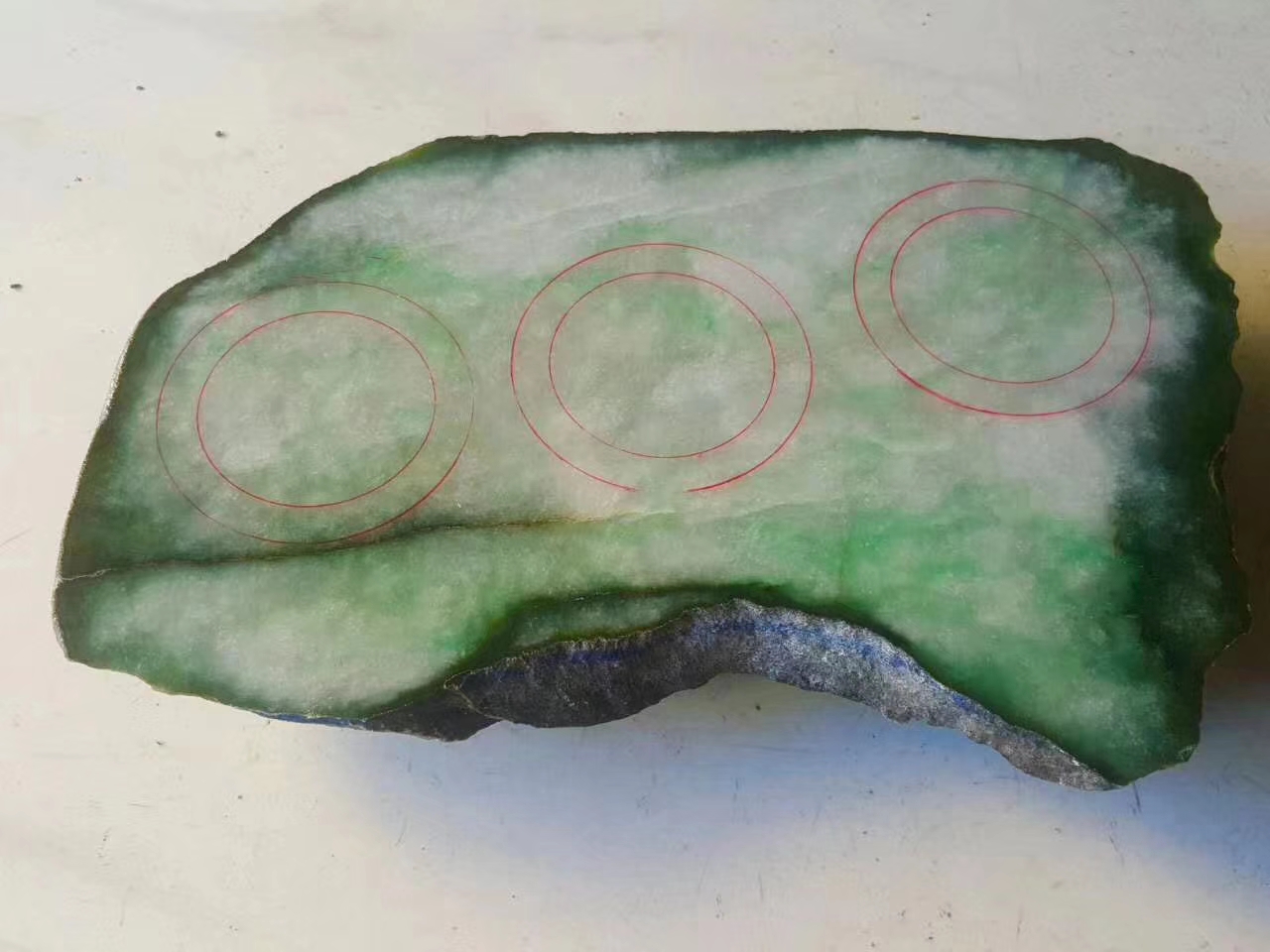 XM1-14.4kg莫弯基改口飘色手镯料皮壳超老杠味十足圈口