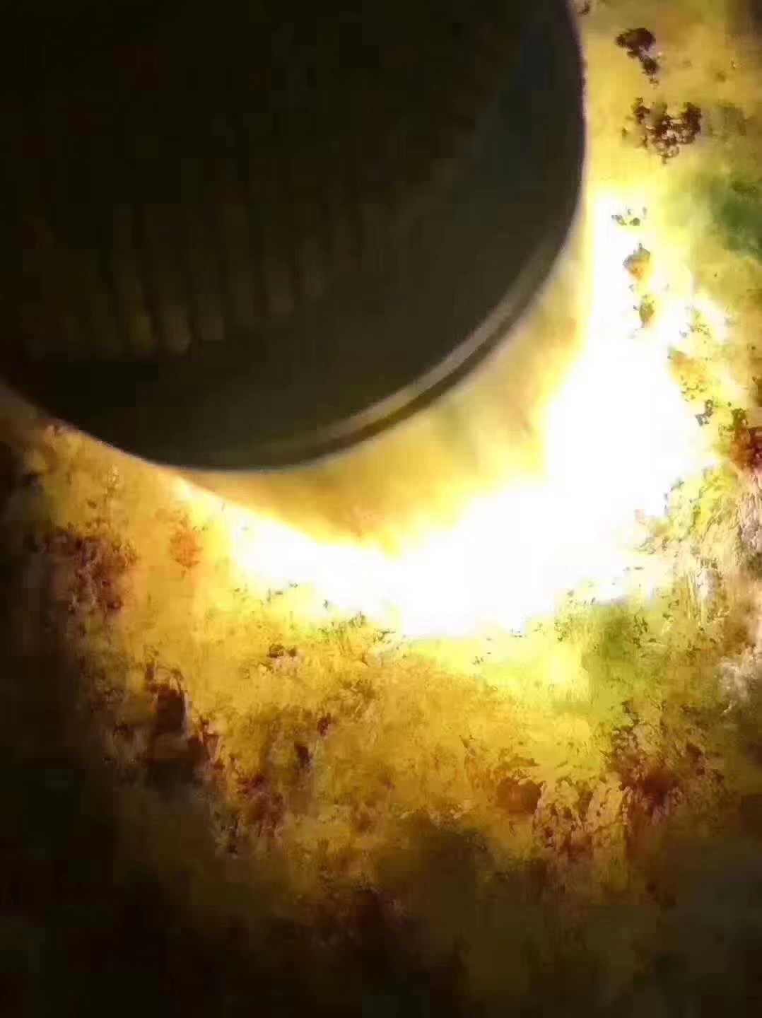 OW410-25kg街对角全赌飘花手镯料皮壳紧致整体表现水长
