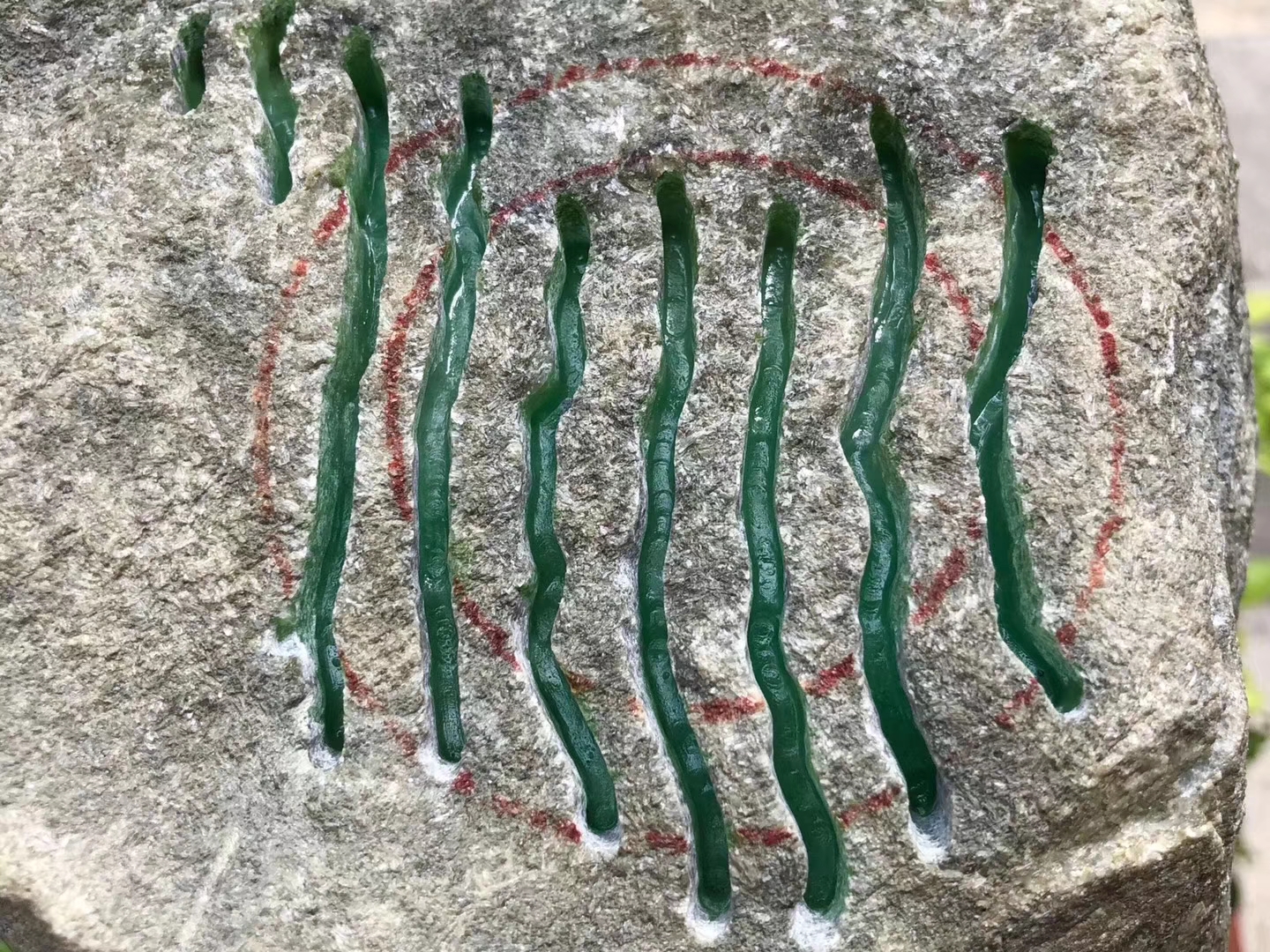 QY137-8.6kg莫西沙开窗手镯料多处大面积开窗皮壳老杠