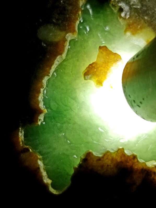 年底清仓福利秒杀得猛料1.3公斤老坑大码砍水石开口手镯料料子
