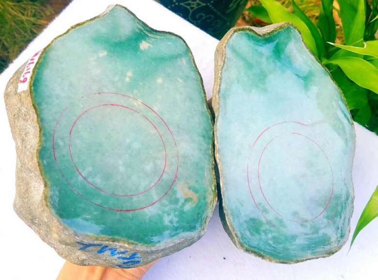 老坑莫西沙场口改口手镯半明料4.45公斤冰底带有底色种老起胶