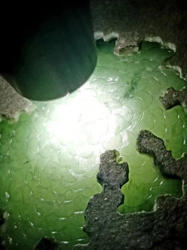 秒杀新货1.6公斤莫西沙开口冰晴实力货飘花的东西开口面积大种