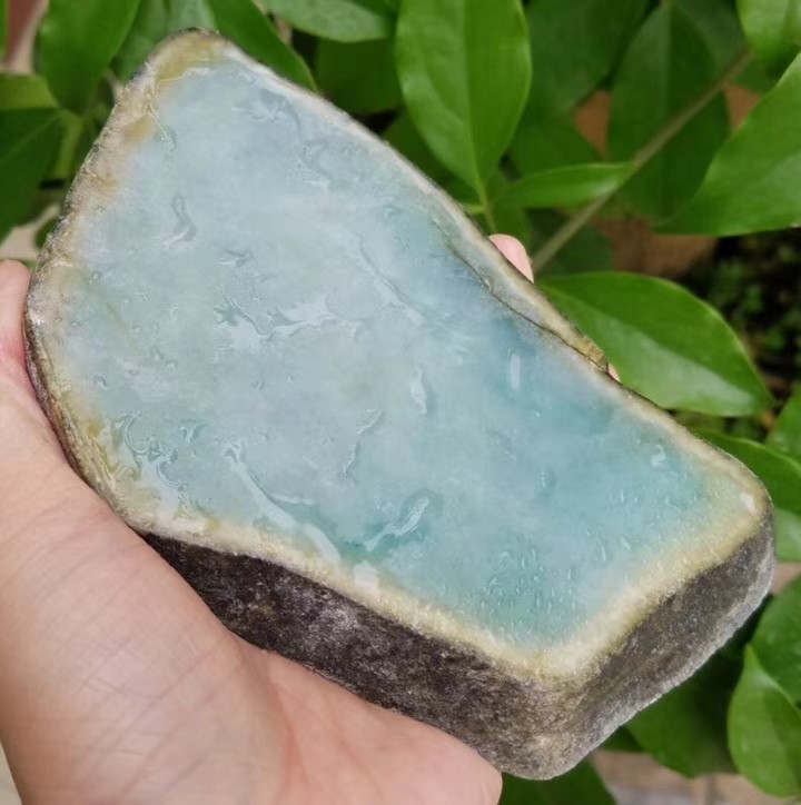 元旦特号特莫西沙精品改口手镯片料0.46公斤水灵灵带晴底晶莹