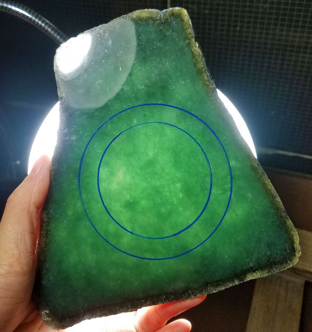 上新捡漏南齐精品手镯片料0.60老油青色泽饱满种超级老杠杠水